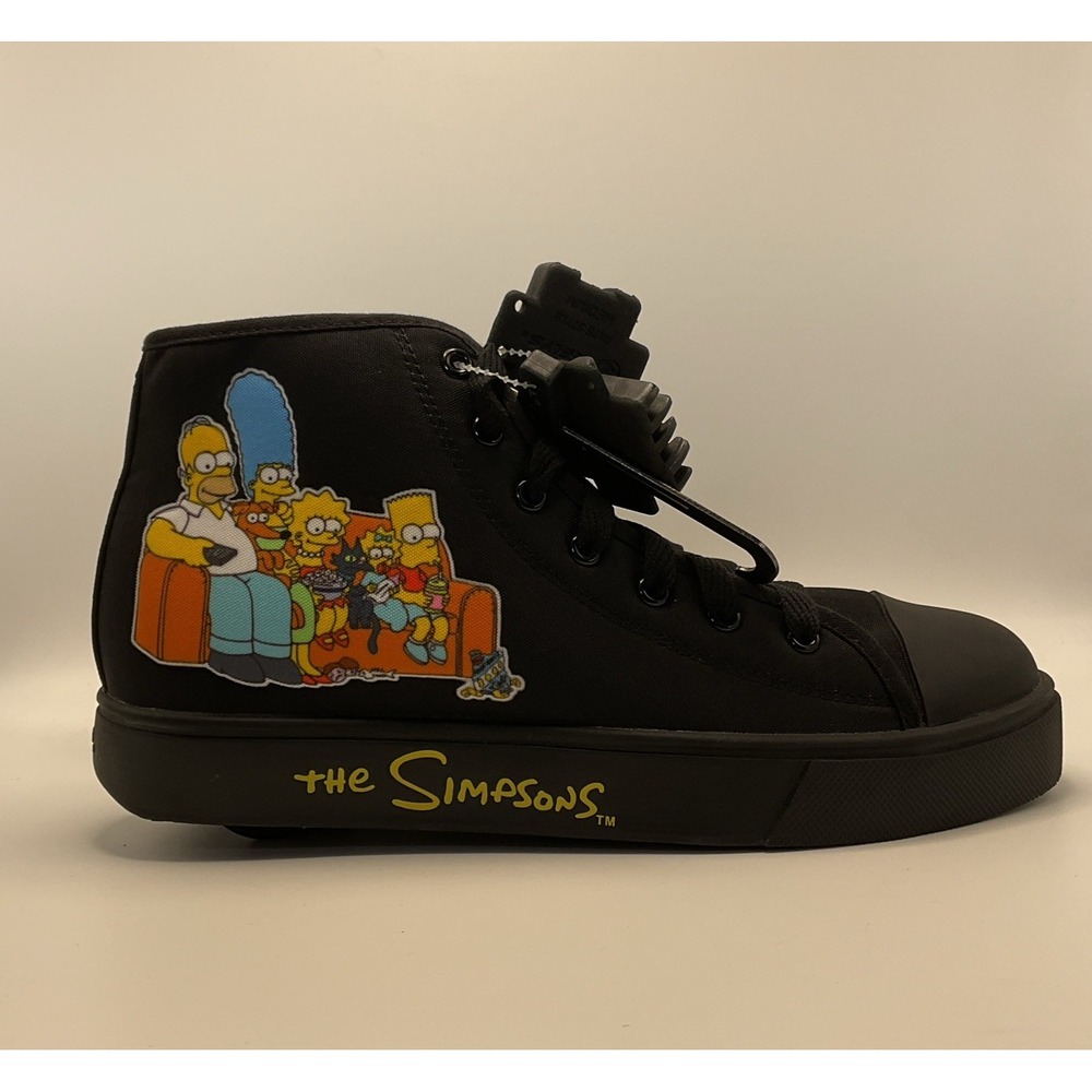 The Simpsons x Heelys Hustle Simpsons Black Sneaker US Size 8 Wheeled Shoes 40.5
